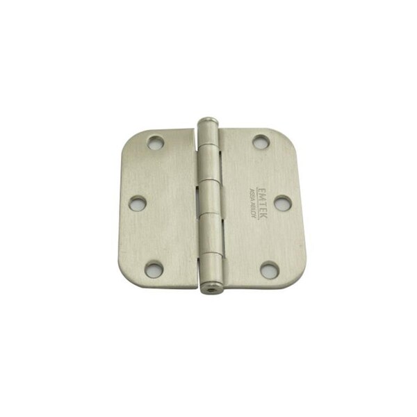 Patioplus 3.5 x 3.5 in., 0.625 in. Radius Steel Residential Duty Hinges, Satin Nickel, Set of 2 PA1647297 - main